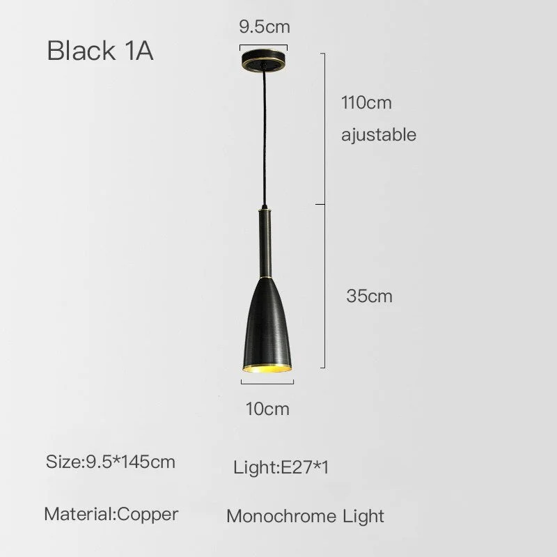 Modern Minimalist Gold Copper LED Pendant Lights Restaurant Lamp Living Bedroom Decor Hanging Lighting Creative Diningroom Lamp
