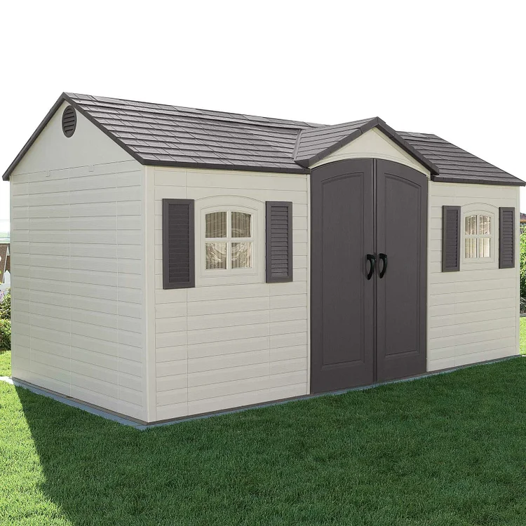 Side Entry 15 ft. W x 8 ft. D Plastic Storage Shed