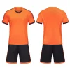 Customized football uniform suit men's and women's adult children's short-sleeved jersey light plate printing number Training Competition team uniform group purchase