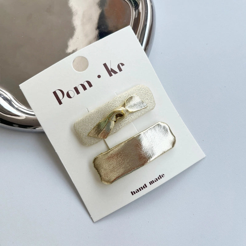 Cute Kid’S Heart Shape Bow Knot Leather Sequins Hair Clip