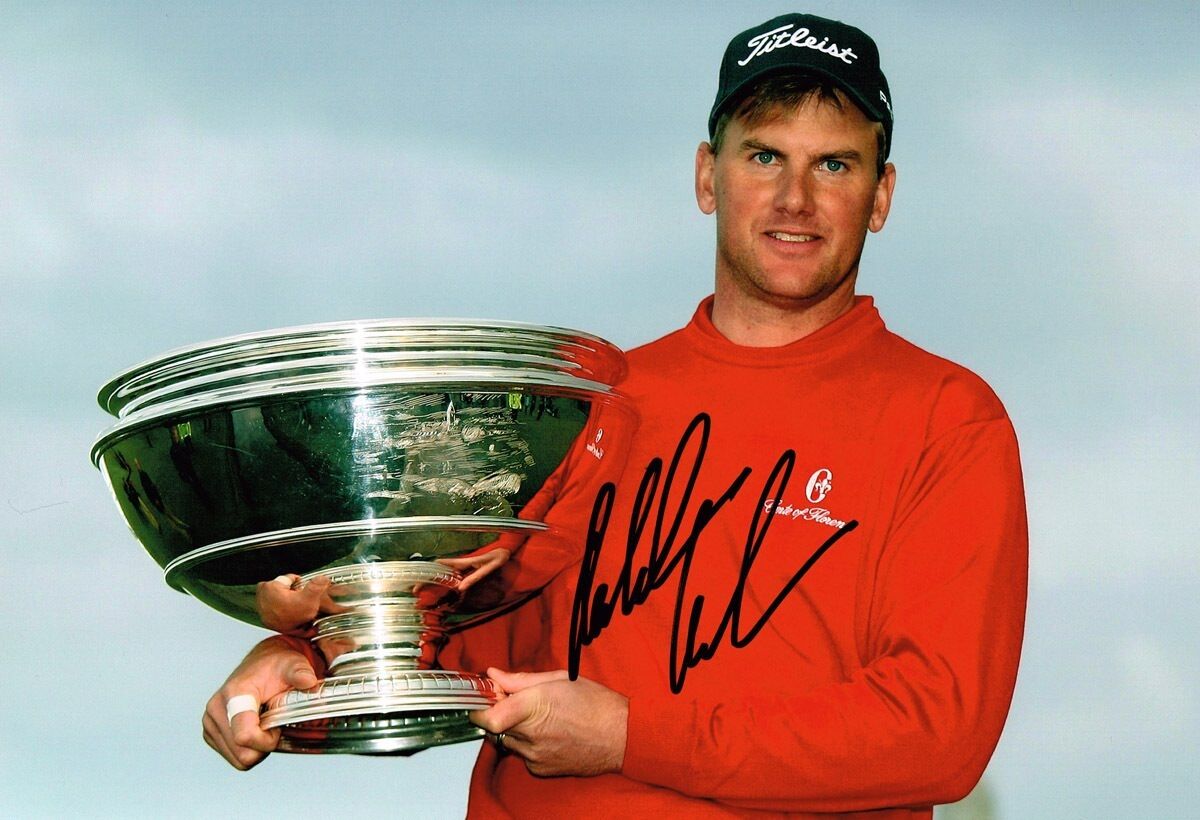 Robert Karlsson HAND SIGNED Autograph Golf Player 12x8 Photo Poster painting AFTAL Authentic COA