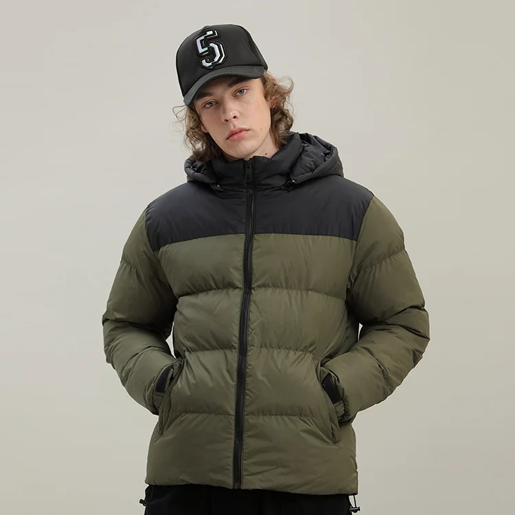 Toloer Ten-Twenty Men's Fashion Brand Cotton-Padded Clothes Winter Thick Cold Warm Coat Spell Continuous Hat Cotton Clothes Men-Outfit Ideas