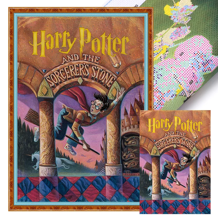 『YiShu』Harry Potter Poster  - 11CT Stamped Cross Stitch(50*70cm)