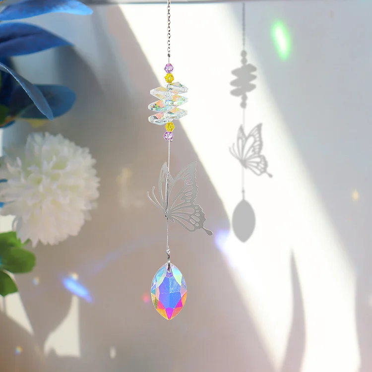 Crystal Windchimes Light Catching Hanging Pendant Light Catcher Jewelry (4)