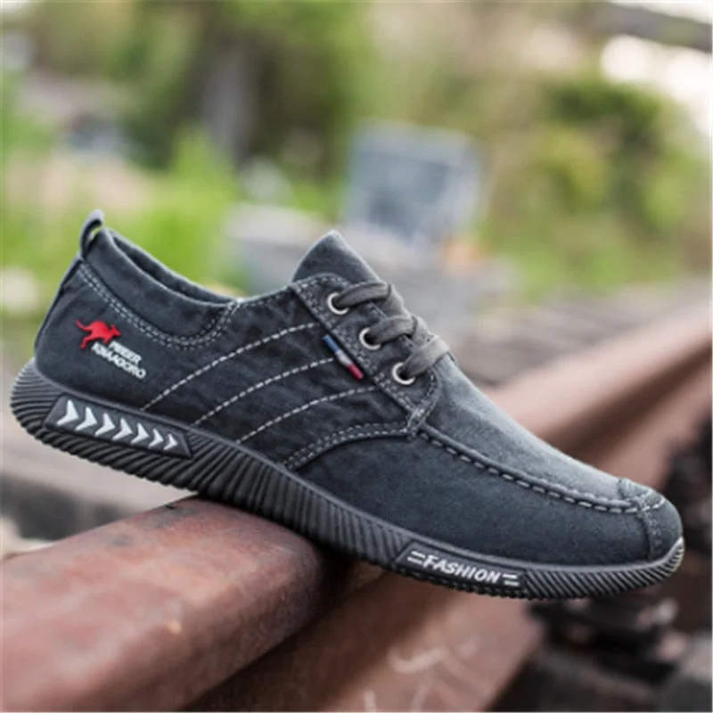 Fashion Men Canvas Shoes Male Summer Casual Denim Shoes Mens Sneakers Slip On Loafers Driving Moccasin Chaussure Homme Black789