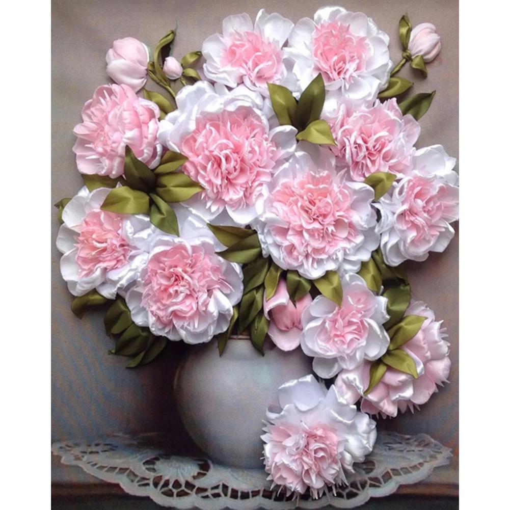 

40*30CM - Flower - Round Drill Diamond Painting, 501 Original