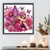 Rosa Schmetterling Mädchen - speziell geformtes Diamond Painting - 30*30cm