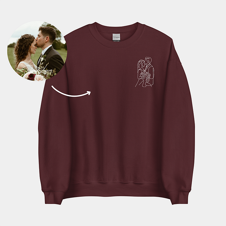 Gifts For Couple Custom Embroidered Sweatshirt and Hoodie