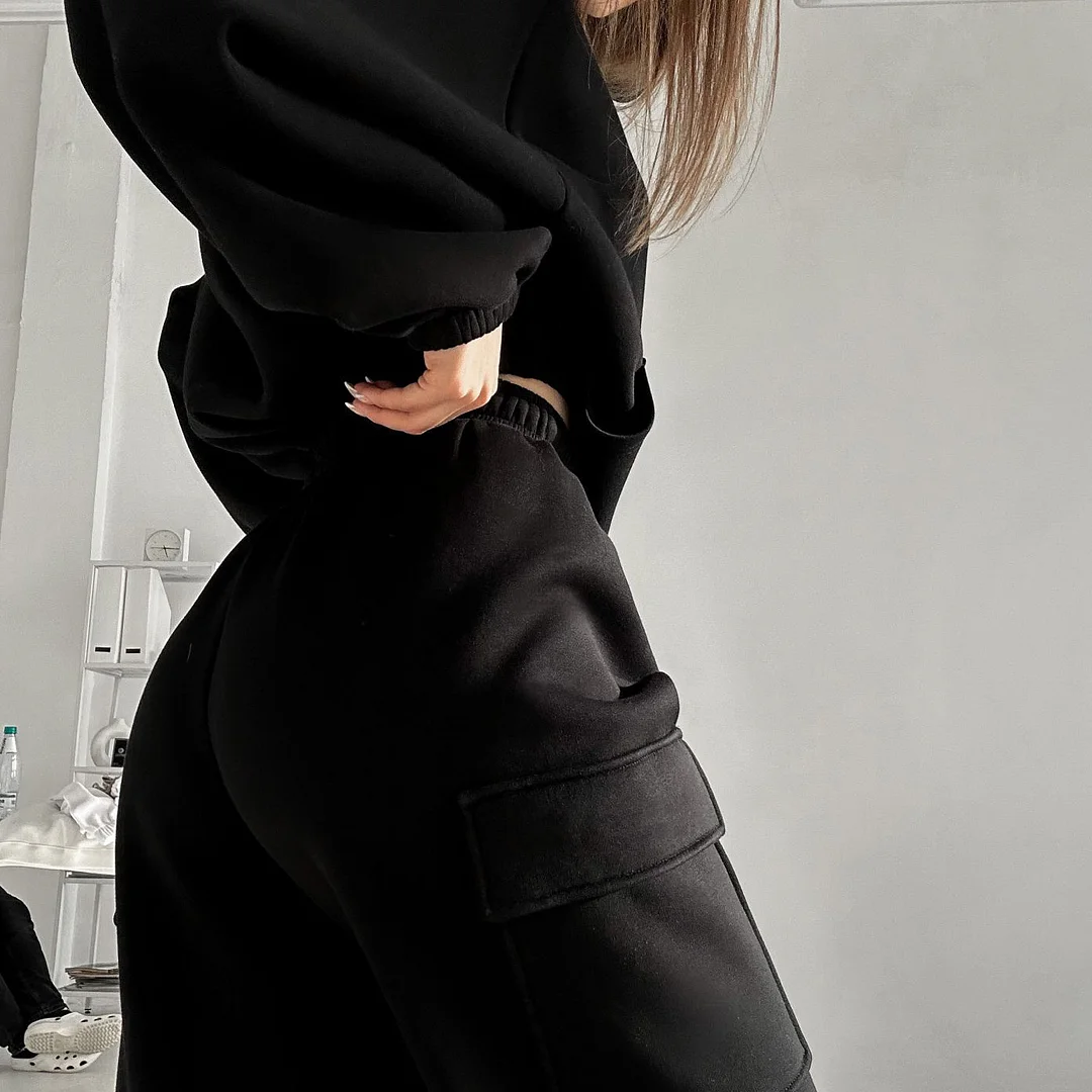 Women's Fashion Sports Casual Sweatshirt Set