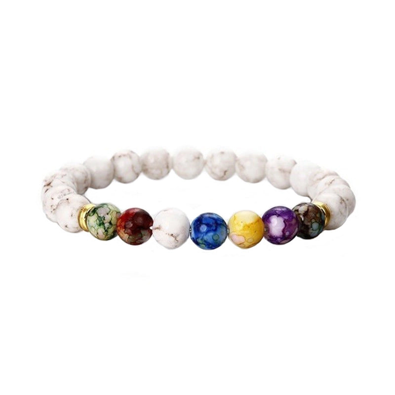 Best Selling Explosions Natural Volcanic Stone Colorful Energy Bracelet Agate Stone Natural Stone Bracelet