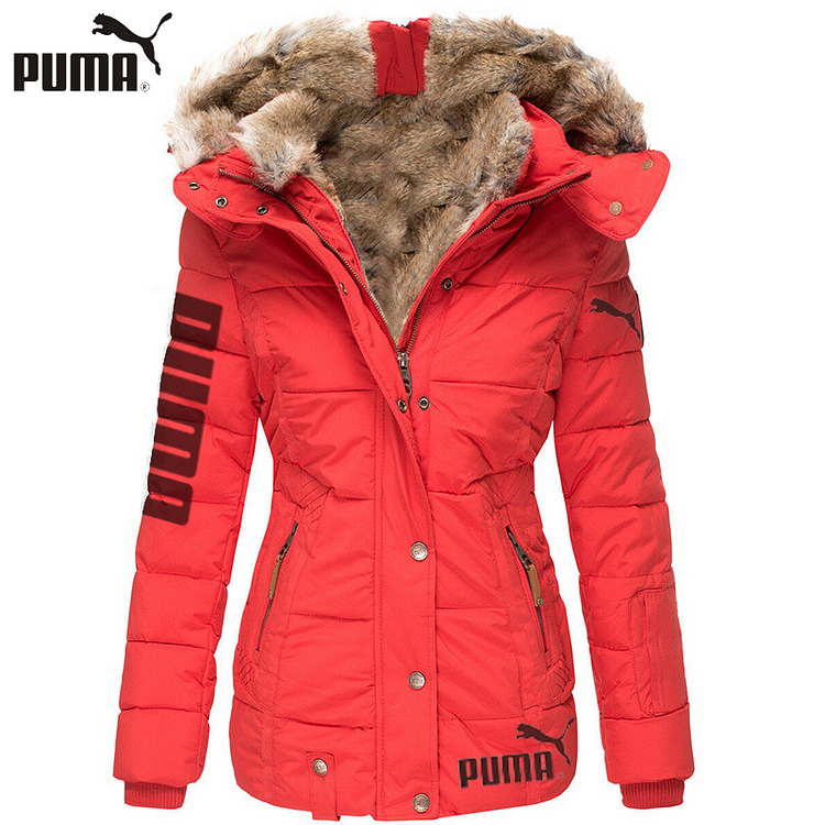 Ciepła i gruba damska kurtka PUMA® z wełny jagnięcej