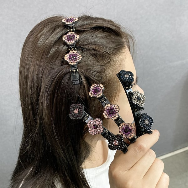 Ailiboats Sparkling Crystal Stone Braided Hair Clips🎁Best Christmas Gift For Your Girls