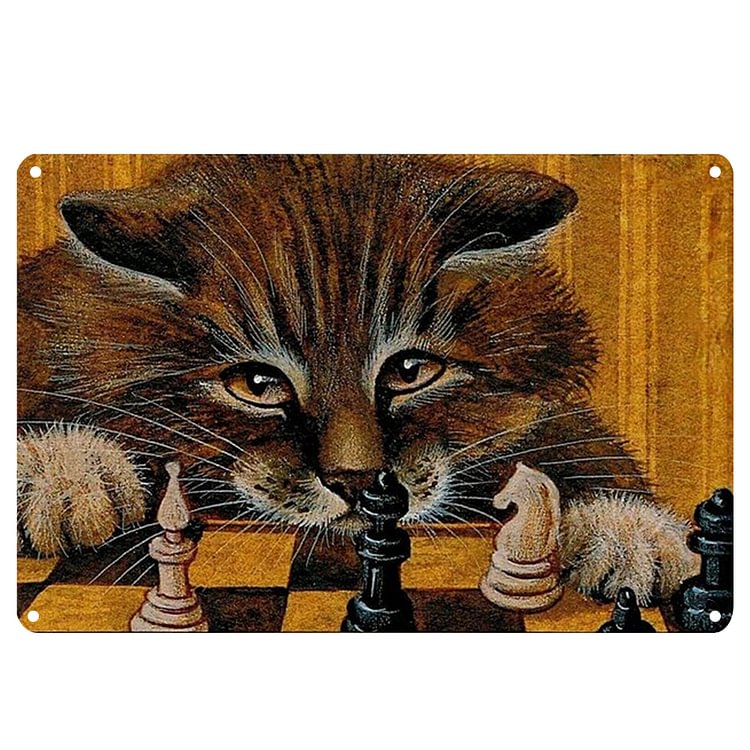 Smirking Cat - Vintage Tin Signs/Wooden Signs - 7.9x11.8in & 11.8x15.7in