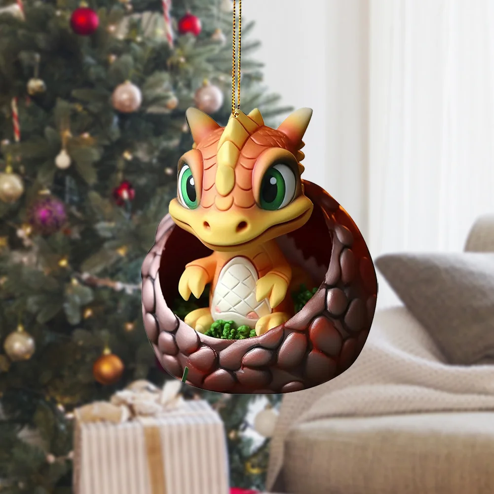 Christmas Dragon Egg Decoration Novelty Cute Acrylic Party Favors (C)