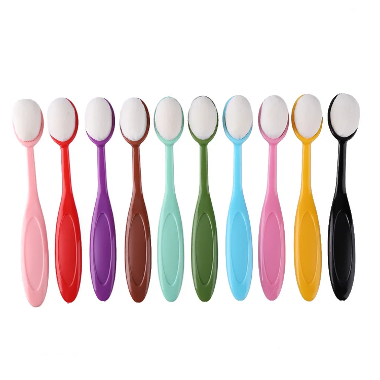 10pcs Colorful Ink Brush Smooth Blending Tools Painting Flat Brushes Kits