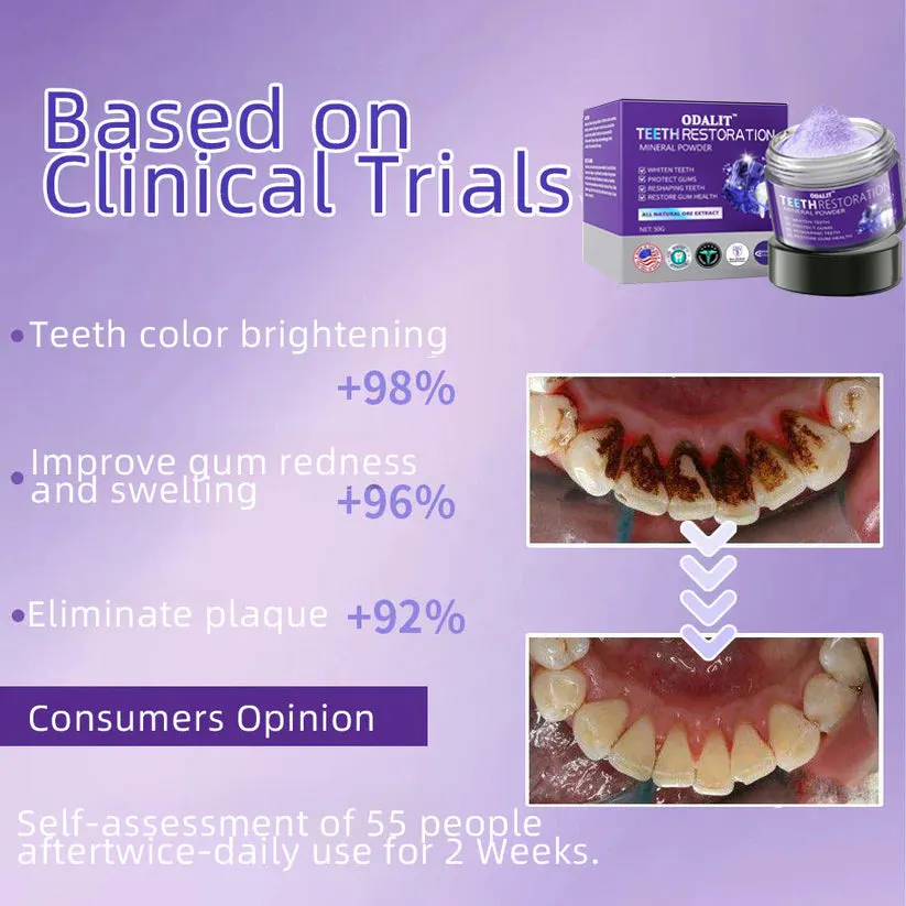 ODALIT&trade; TeethRestoration Mineral Powder🦷Obtain American Dental Association (ADA) Certification (Treats periodontitis and mouth ulcers, prevents tooth loss, and repairs gum recession）