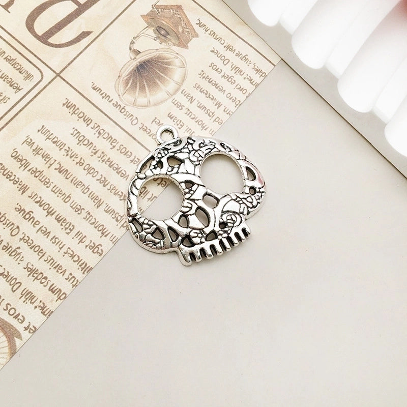 1 Piece Alloy Moon Spider Web Skull Pendant Jewelry Accessories