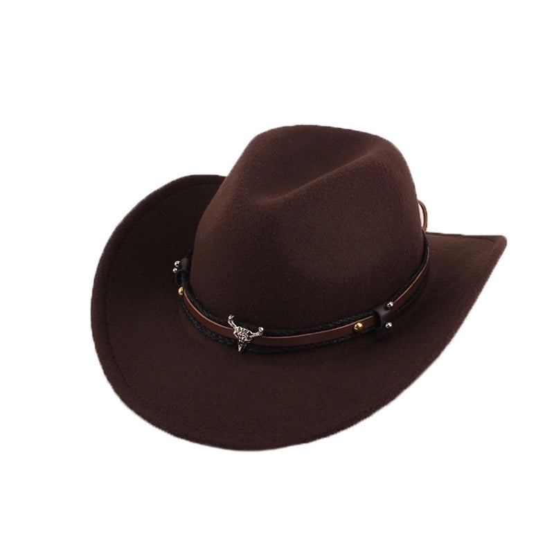 Spring And Summer Style Woolen Cloth Cowboy Hat Men And Women Couples Ethnic Style Roll-up Hat Sunshade Hat Jazz Hat