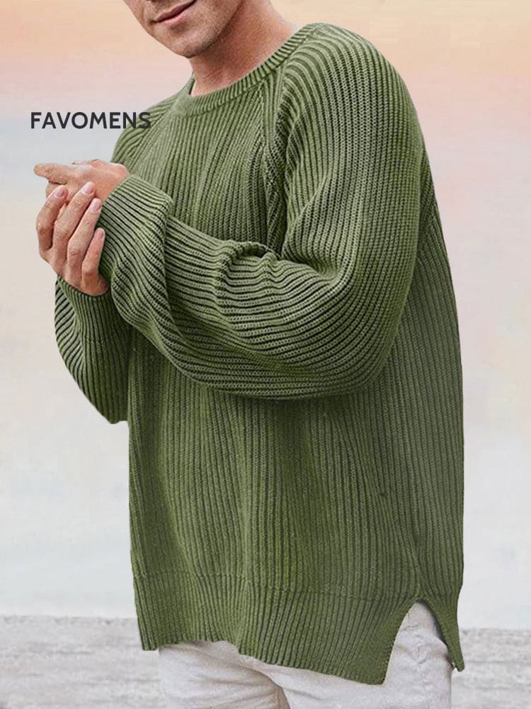 Classic Loose Pullover Sweater Army Green / M