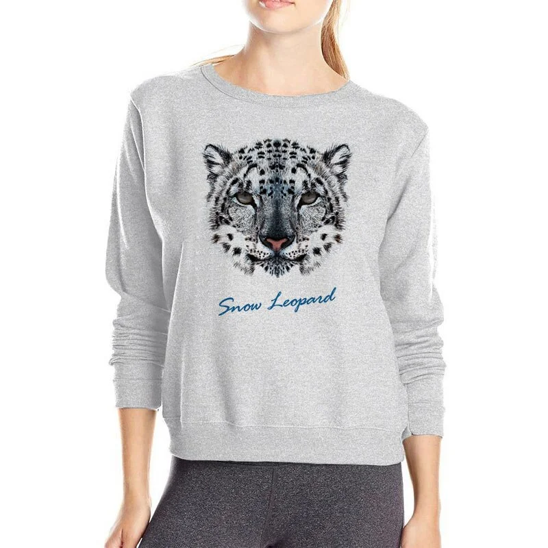 3D snow leopard hoody cool  printing outwear cotton breathable casual hoodies women long sleeve sprinng clothes cool jacket