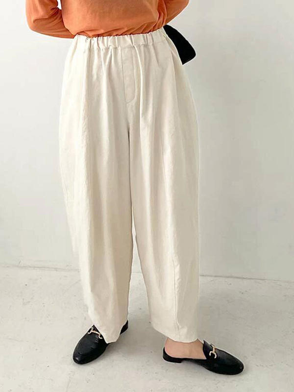 Loose Straight Tube Halleen Wide Leg Nine Inch Pants