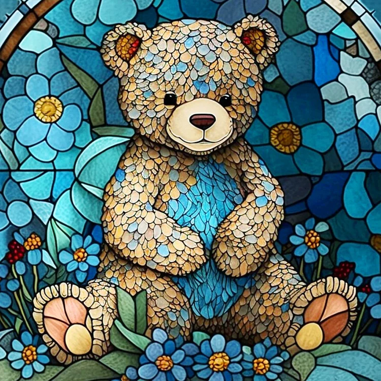 Teddy Bear 30*30CM(Canvas) Full Round Drill Diamond Painting gbfke