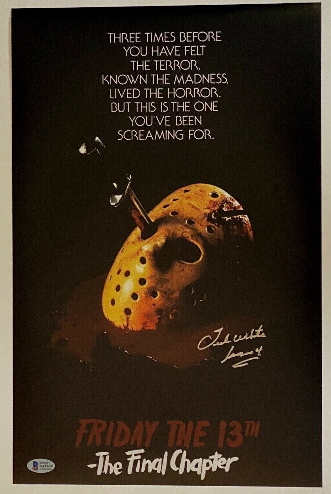 Ted White Signed 11x17 Friday The 13th The Final Chapter Photo Poster painting Poster BAS COA