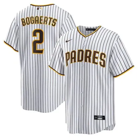 Men's San Diego Padres #2 Xander Bogaerts  White/Brown Home Official Replica Player Jersey