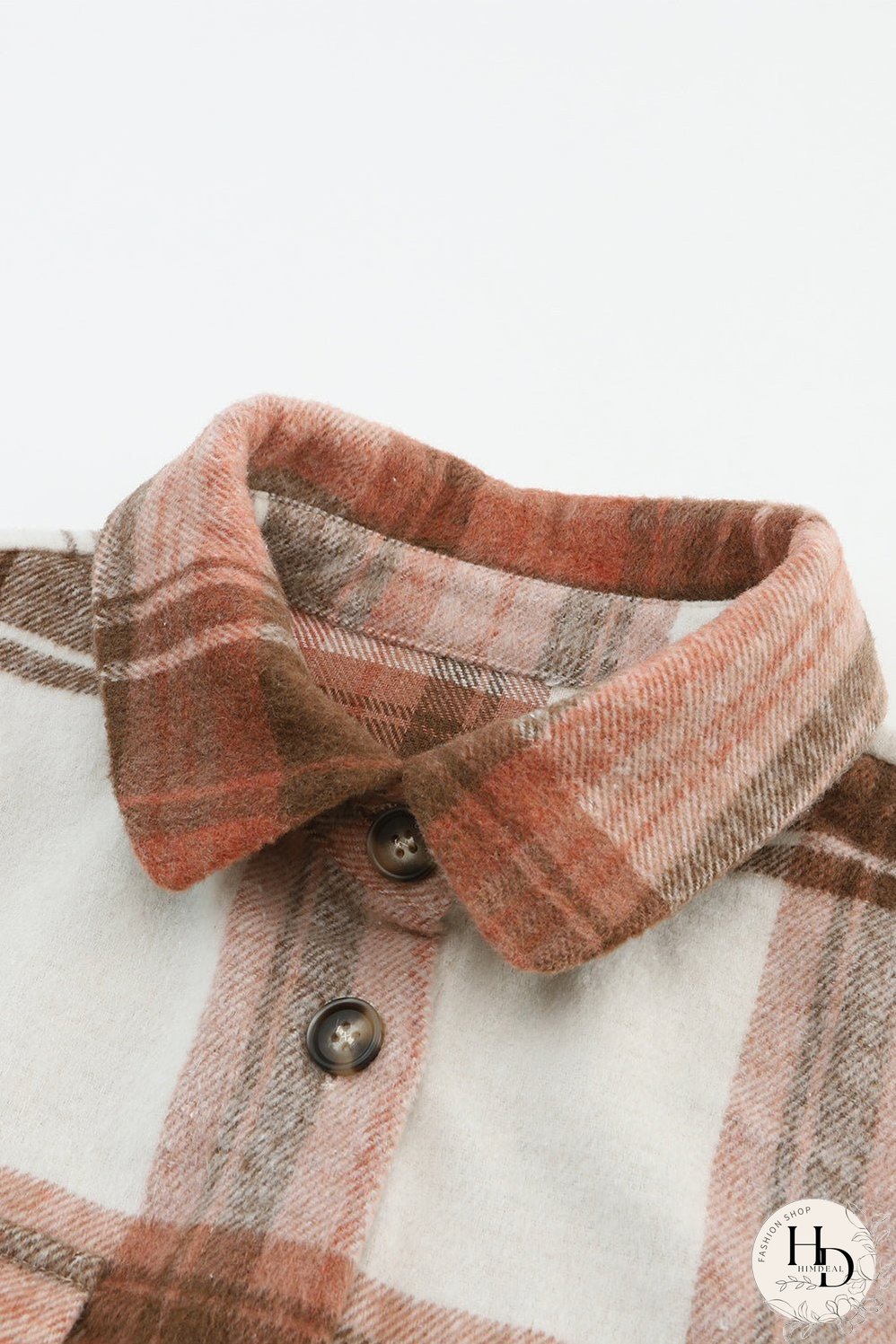 Warm Plaid Shirt Jacket for Fall