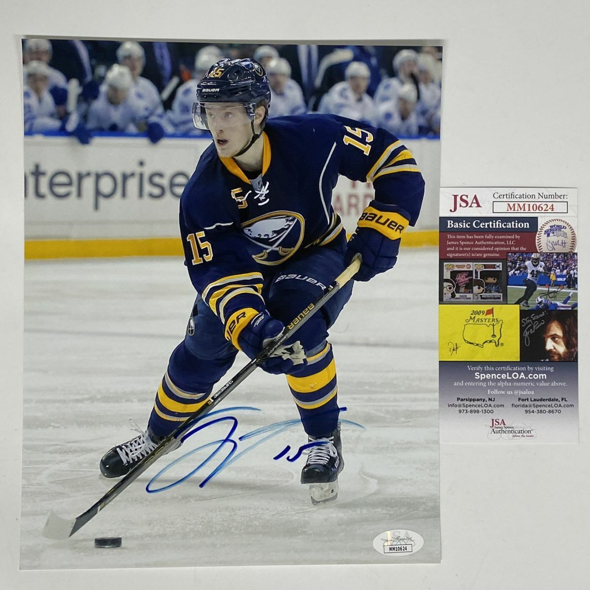 Autographed/Signed JACK EICHEL Buffalo Sabres 8x10 Hockey Photo Poster painting JSA COA Auto