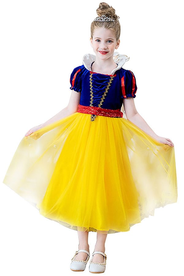 Kids Deluxe Princess Snow White Costume-elleschic