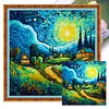 (Multi Style)[Multi-Style]Van Gogh'S World In A Teacup-Full Embroidery 3 Strands 11CT Counted Cross Stitch-50*50CM