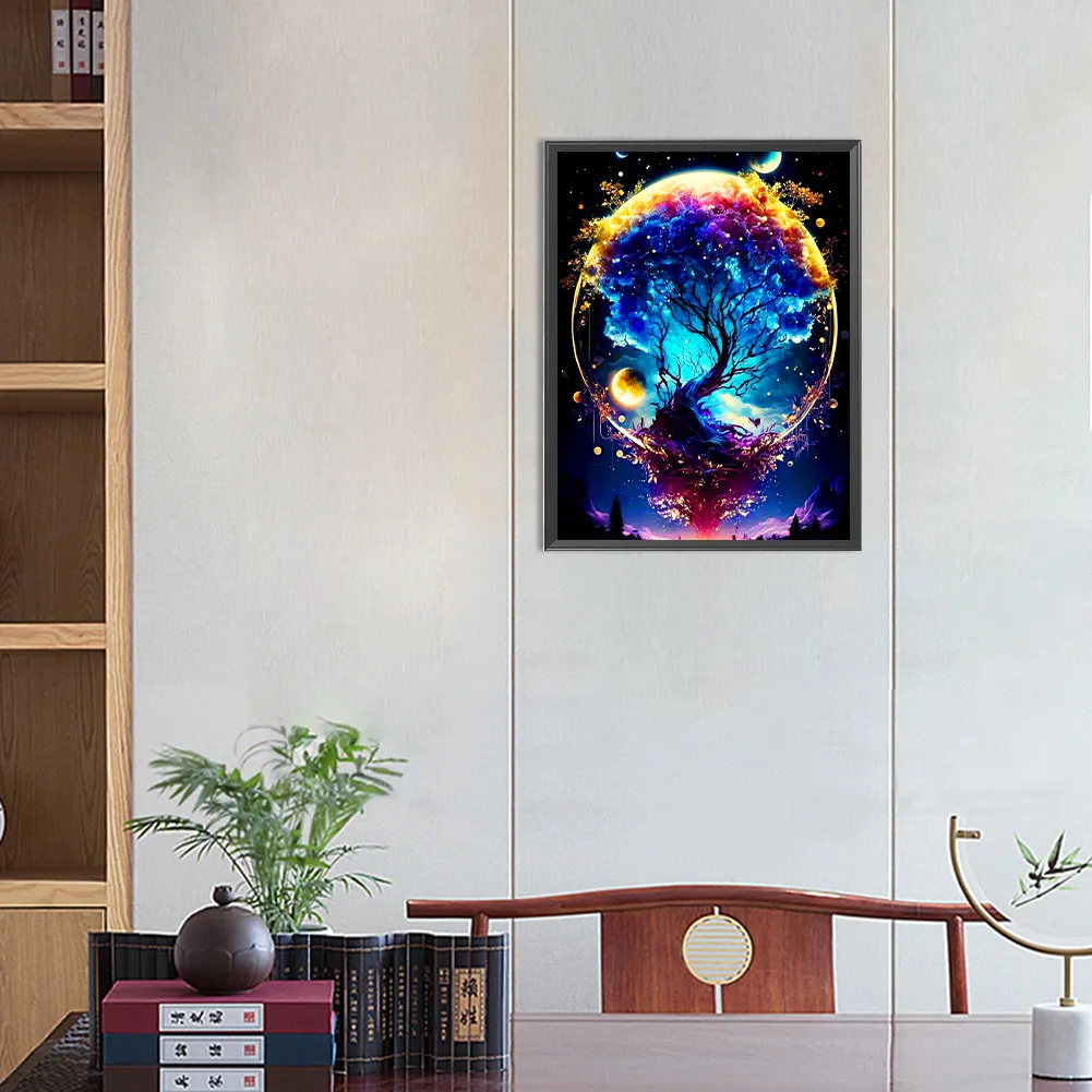 Full Round Diamond Painting 30*40cm - Broken Tree