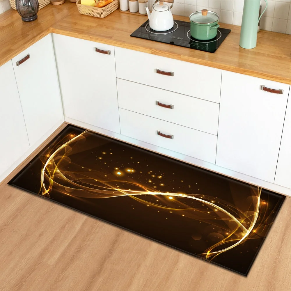 Marble Kitchen Carpet Absorbent Mat Doormat for Entrance Door 3D Wood Grain Pattern Bedroom Hallway Long floor mat Anti-Slip Rug