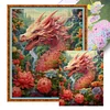 >SALE<Full Embroidery Eco-cotton Thread 11CT Print Flower Dragon Cross Stitch 50x60cm