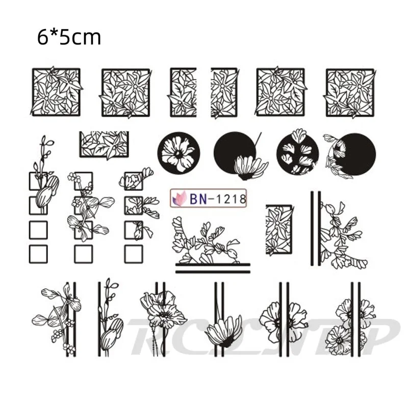 Nail sticker art decoration slider love heart adhesive design Water decals manicure lacquer accessoires polish foil