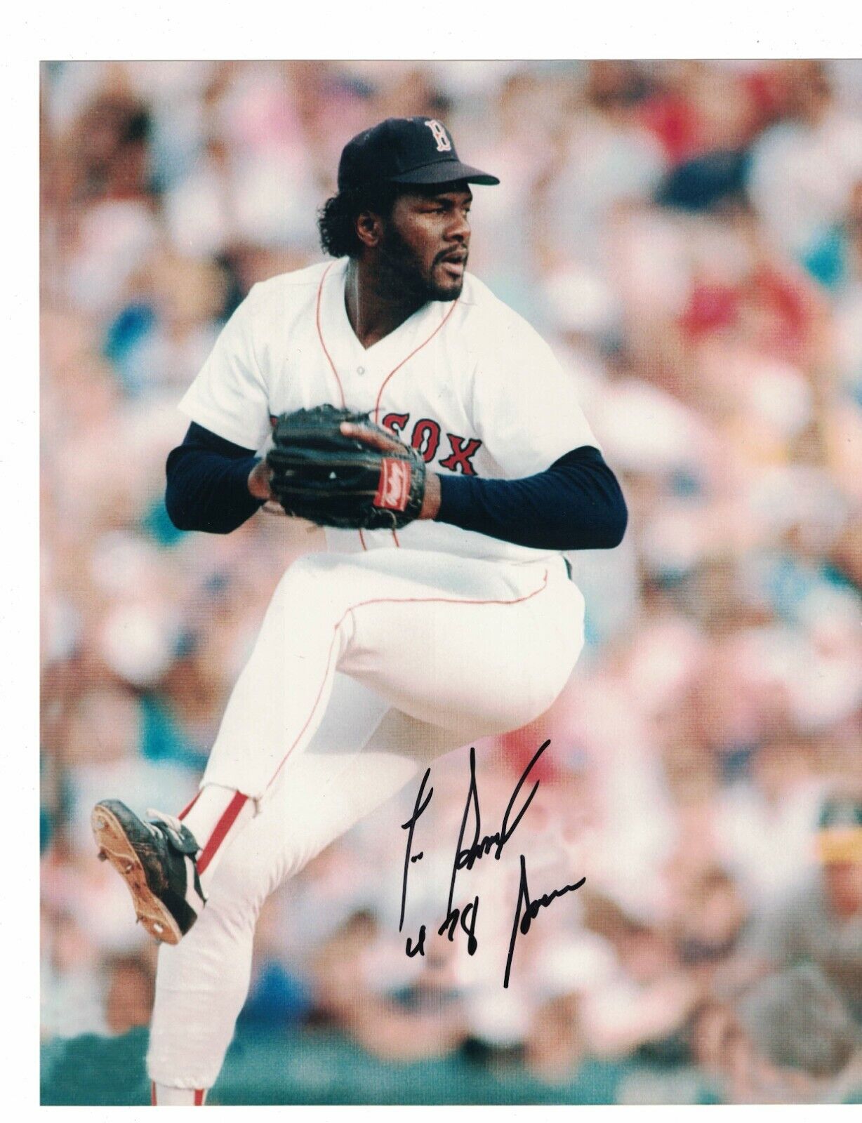 Lee Smith Boston Red Sox Signed 8x10 Photo Poster painting W/Our COA