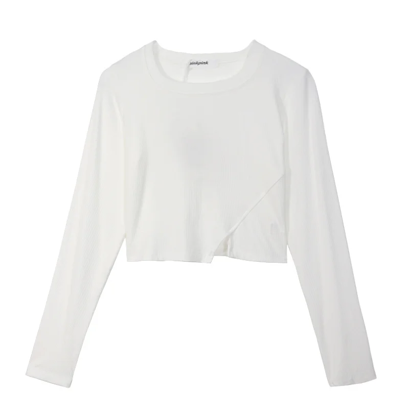 Brownm Brownm Bottom Shirt Female Autumn Winter With Long-Sleeved T-Shirt 2024 New Design Sense Hot Girl Short Student Jacket Tide