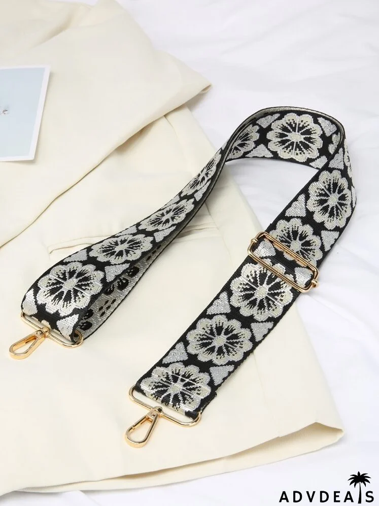 Floral Embroidery Bag Strap