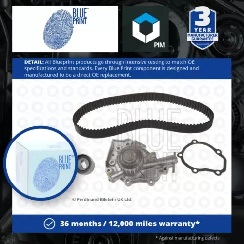 Timing Belt & Water Pump Kit fits DAEWOO MATIZ 8 1998 on F8CV Set Blue Print New Parts