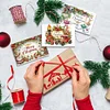 10Pcs frohe Weihnachten Rubbelkarte - 5d DIY Handwerk Dekoration