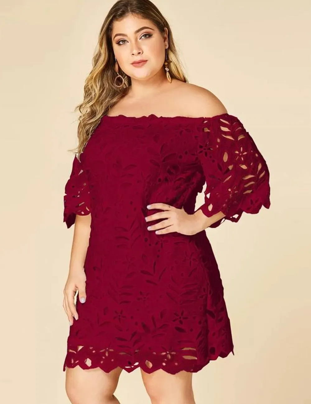 Sale Fashion Women Elegant Vintage sweet lace Dress Stylish Sexy Slash Neck Slim Beach Summer Sundress Female vestidos D30