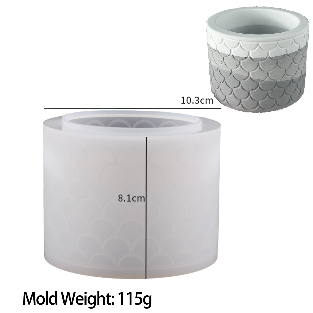 Concrete Flower Pot Silicone Mold DIY Handmade Cylinder Plaster Cement Storage Box Molds Resin Candle Jar Making Home Decor
