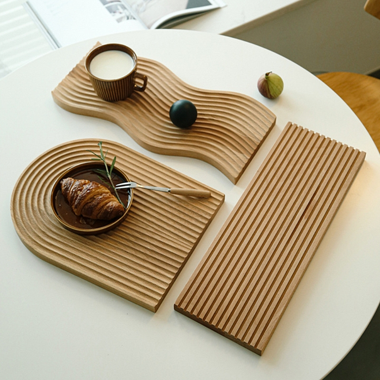 Handmade Water Ripple Bread Dessert Tray Cutting Chopping Board | AvasHome