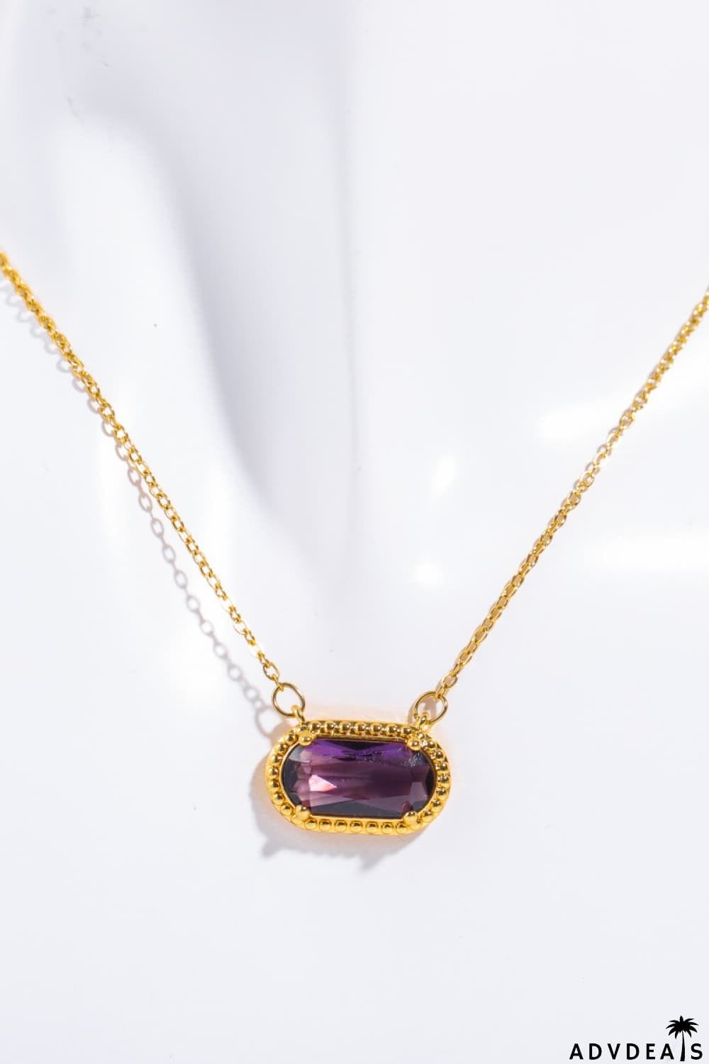 Copper 14K Gold Pleated Pendant Necklace