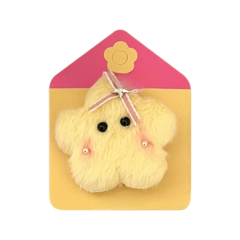 Cute Sweet Women’s Star Heart Shape Plush Hair Clip