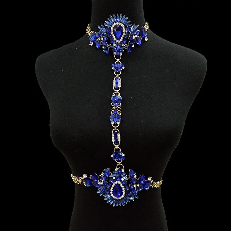 Fashion Best Selling Sexy Body Chain Crystal Jewelry New Charm Barefoot Sandals Fashion Hand Chain Jewelry Colorful Anklet 8591