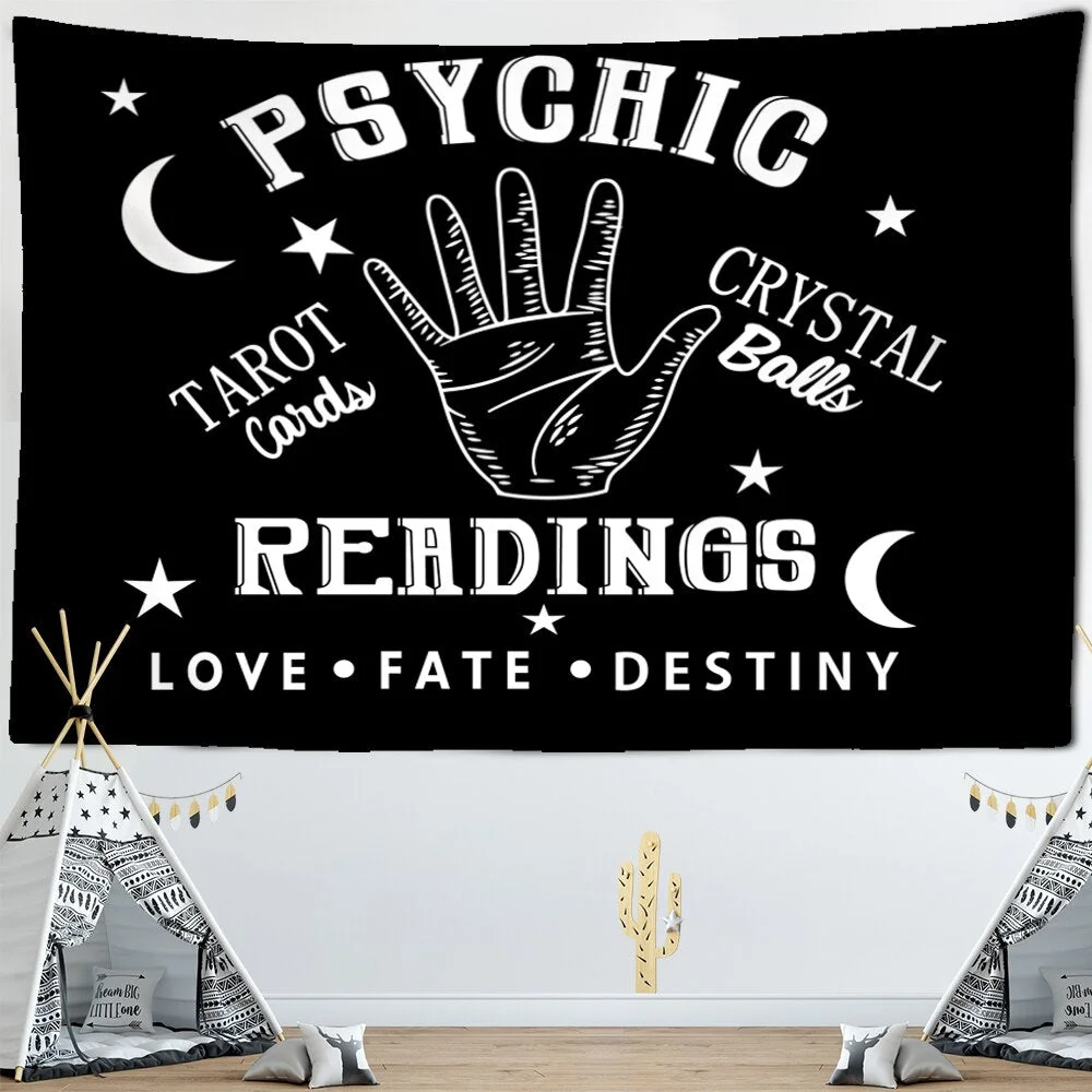 Witchcraft Tapestry Wall Hanging Tapestries Astrology Mysterious Divination Occult Home Wall Black Cool Decor