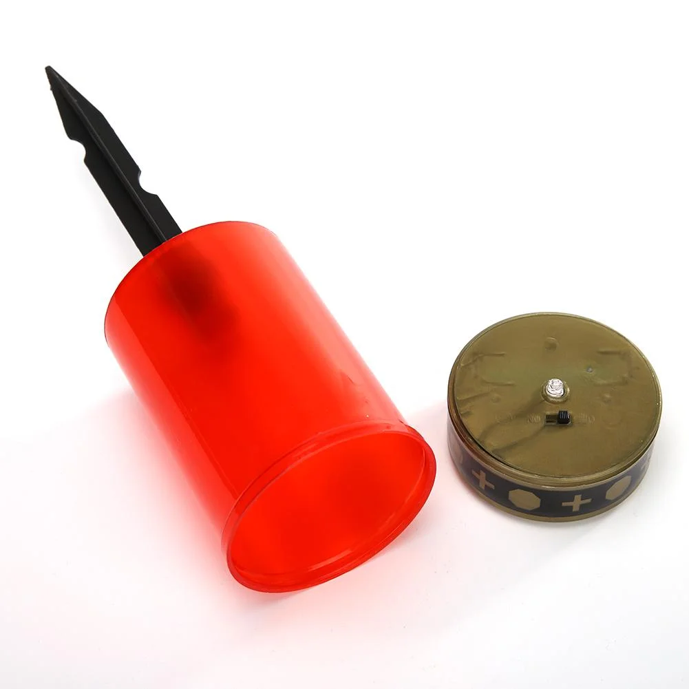 Solar Power Grave Lawn Light Flameless Electronic LED Candle Lamp (Red)