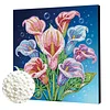 DIY Pearl Painting Calla Lily for Home Wall Decor with Frame(25x25cm)